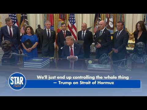 We'll just end up controlling the whole thing — Trump on Strait of Hormuz