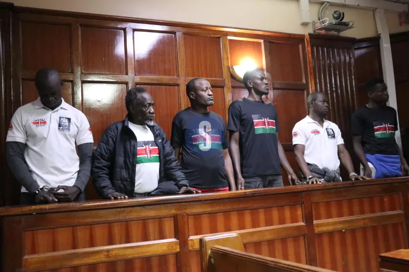 Six activists in ‘coffin demo’ charged with obstructing traffic