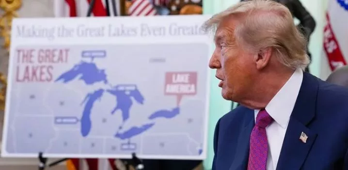 President Trump signed an executive order on Thursday to rename Lake Ontario, one of the Great Lakes, to Lake America