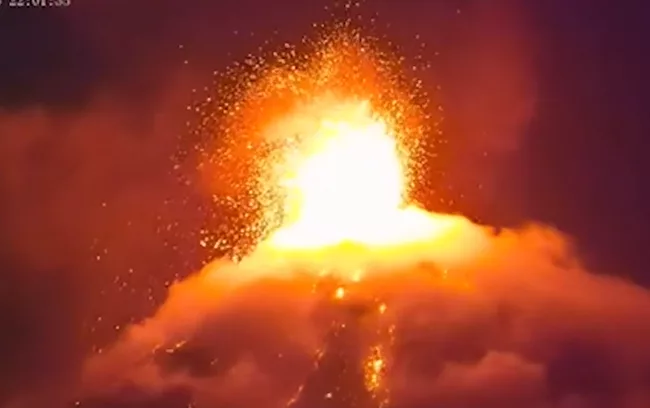 Guatemala volcano eruption sends lava spewing into the air