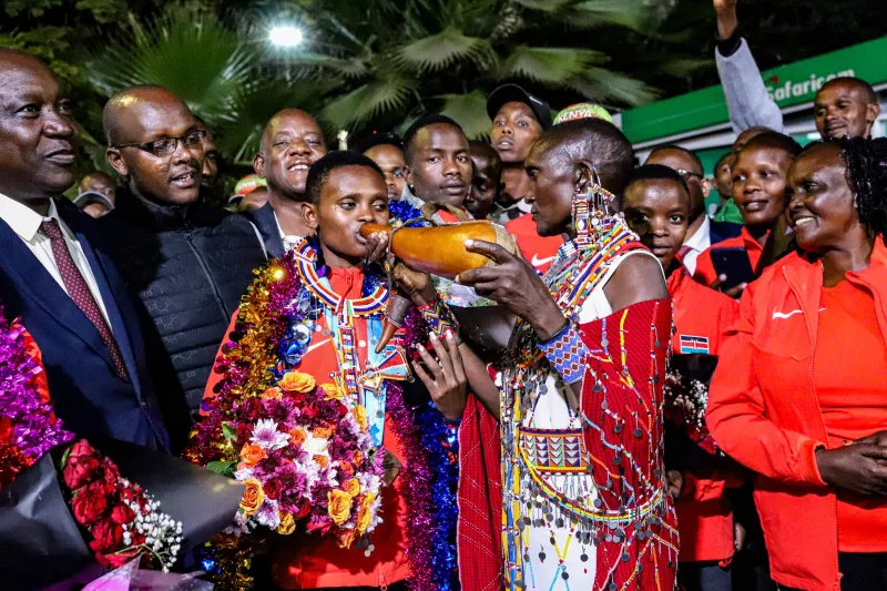 Team Kenya U20 after arriving at JKIA/ HANDOUT