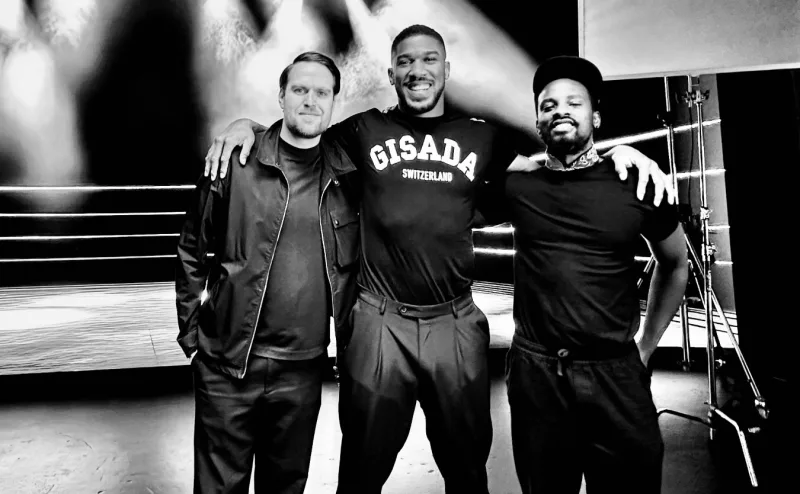 Anthony Joshua with Roy Kimani and James Hakesley