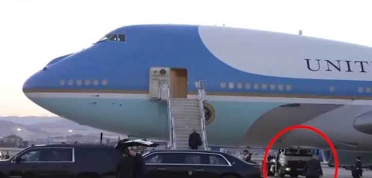 Trump hid in catering truck in secret plane swap
