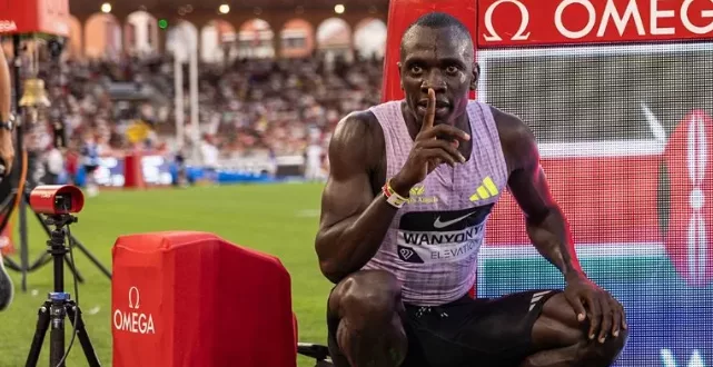 Emmanuel Wanyonyi at the Monaco Diamond League/ HANDOUT