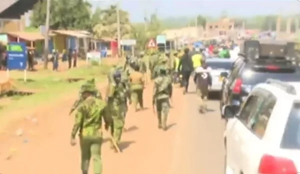 Police escort Linda Mwananchi convoy in Homa Bay