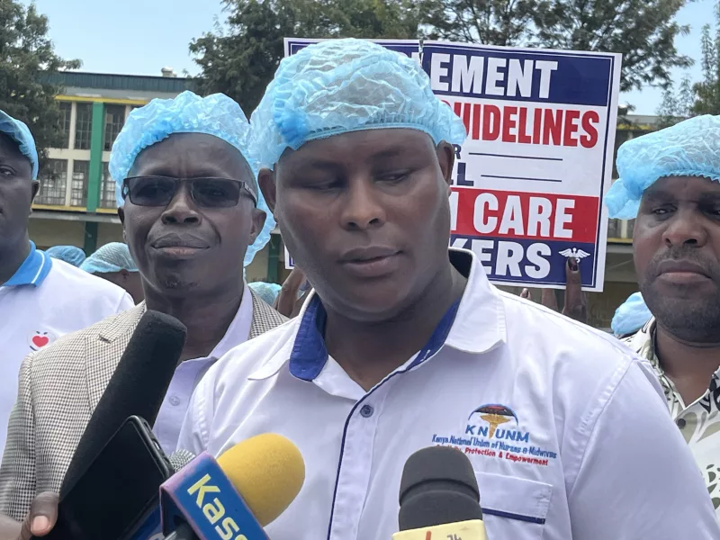 Health workers in Eldoret protest over delayed labour agreements
