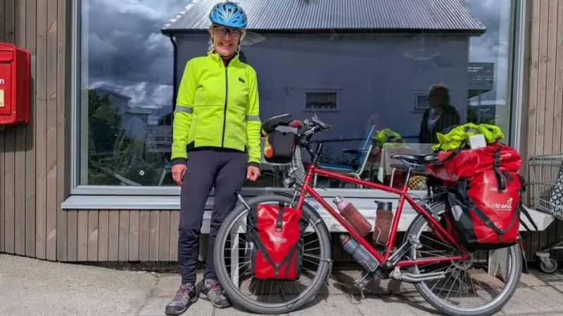Woman cycles 7,000 miles to honour her father