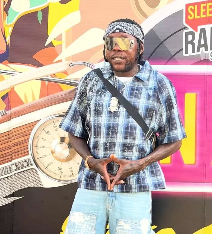 Jamaican Dancehall Rapper Vybz Kartel at Sleek Radio // Instagram