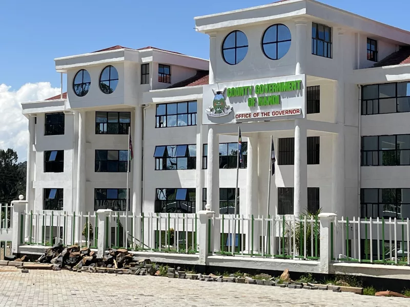 A section of the Nandi County headquarters that is almost complete in Kapsabet town