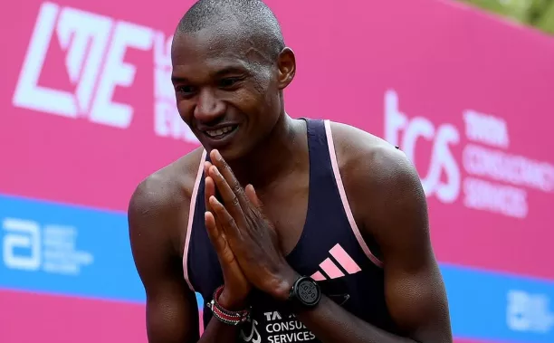 Alexander Munyao at the 2024 London Marathon/ FILE