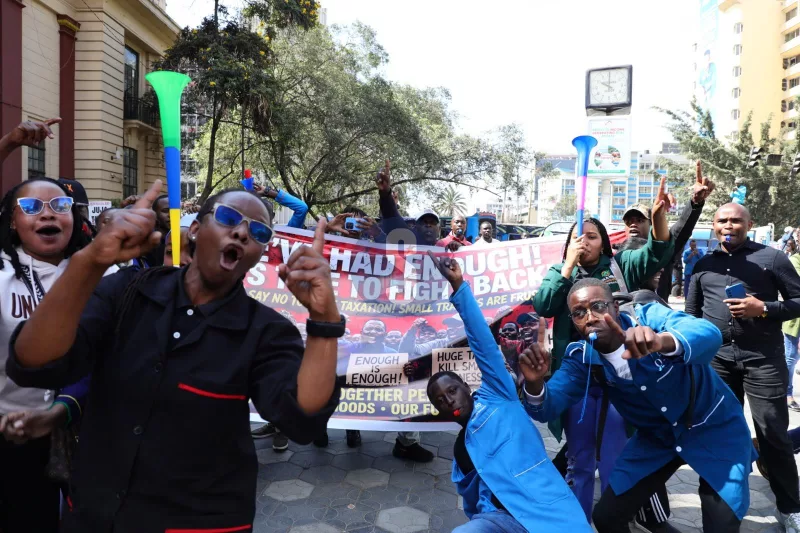 traders protest