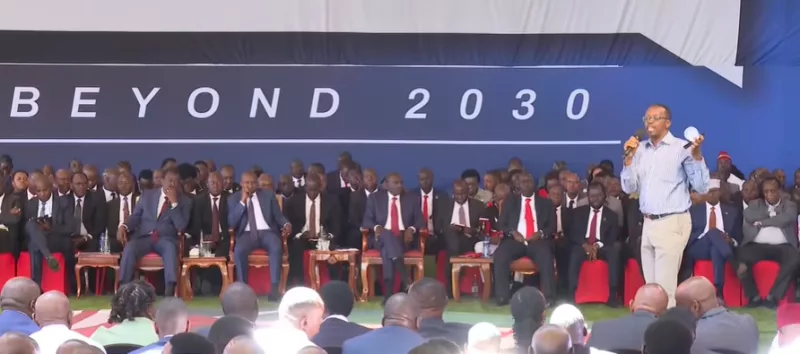 Nerves take over as man pitches plan to Ruto