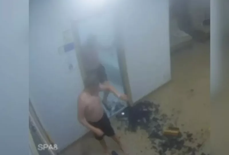 Brothers injured by 'exploding' steam room door