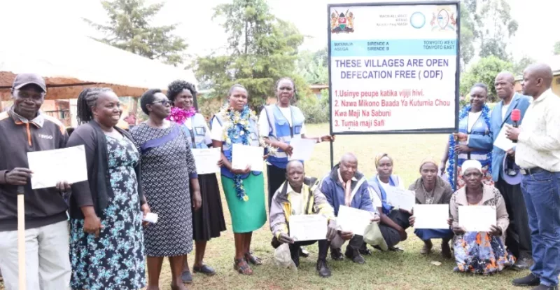 Trans Nzoia's 24 villages win battle against open defecation