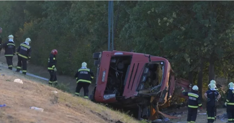 Twelve killed as Polish bus veers off Hungarian motorway