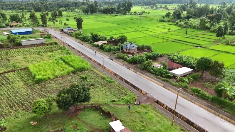 Tarmacked roads bring relief to Mwea rice farmers
