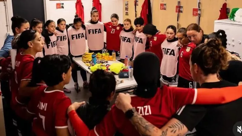 Banned from football, Afghan women's team reunite 8,000 miles away