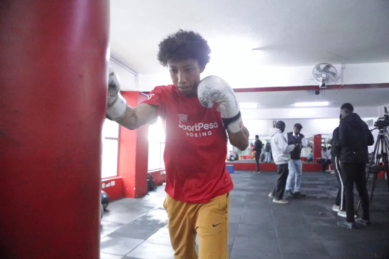 Jin Shen during a training session at Ultra Fitness Gym, Ng'ong Road.