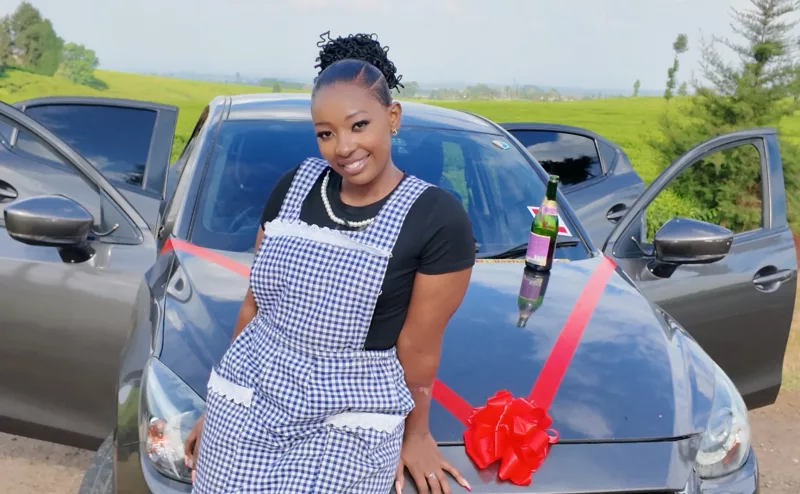 Gen Z Mama Mboga Scholah Celebrates Buying 1st Car