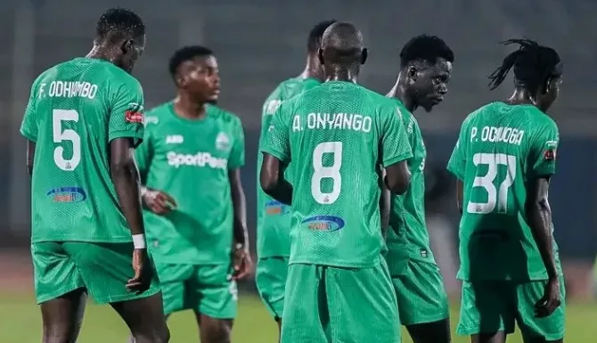 Gor Mahia players during a recent match/HANDOUT