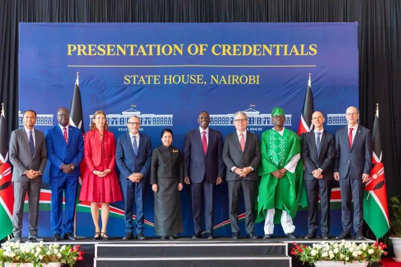 [PHOTOS] Ruto receives credentials from nine newly appointed envoys