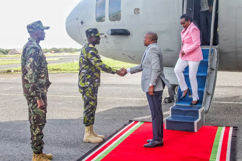 [PHOTOS] Kindiki lands in Lamu for groundbreaking of Dangote refinery