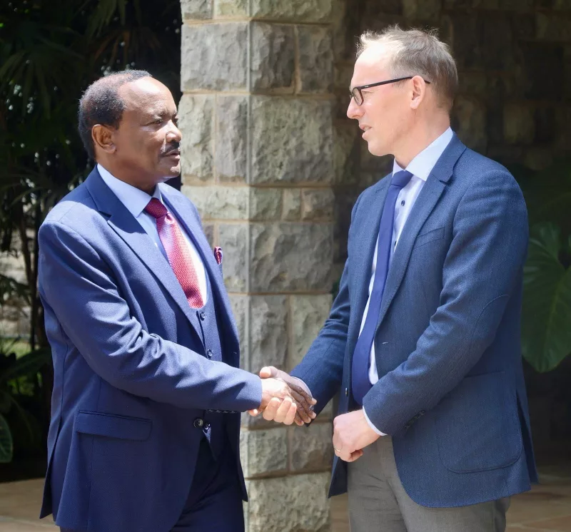 Kalonzo Musyoka in talks with British High Commissioner to Kenya Matt Baugh on September 2, 2026/COURTESY