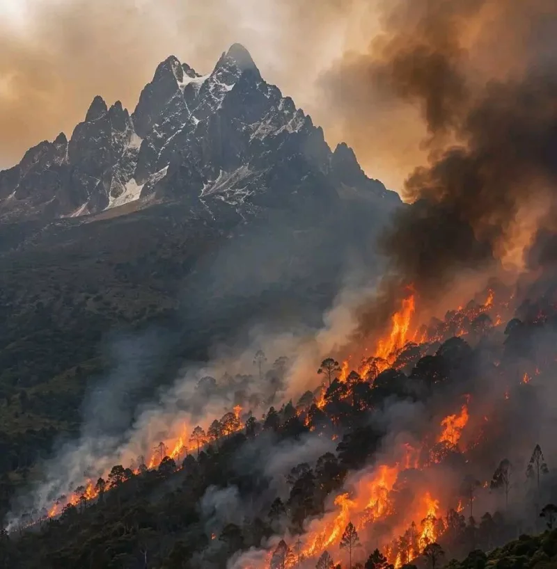 El Niño effect? Bush fires ravage Mt Kenya, Taita Taveta