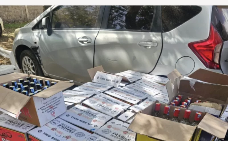 The raid, which targeted a distribution hub in the area, resulted in the confiscation of more than 4,000 assorted counterfeit alcoholic drinks.