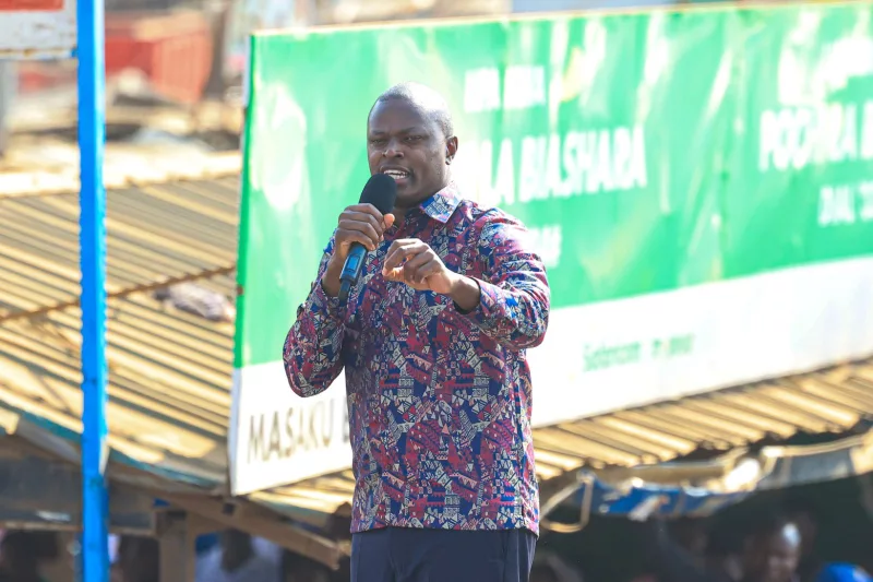 Kiharu MP Ndindi Nyoro campaigns in Ruiru, Masakuu Market, on September  4, 2026