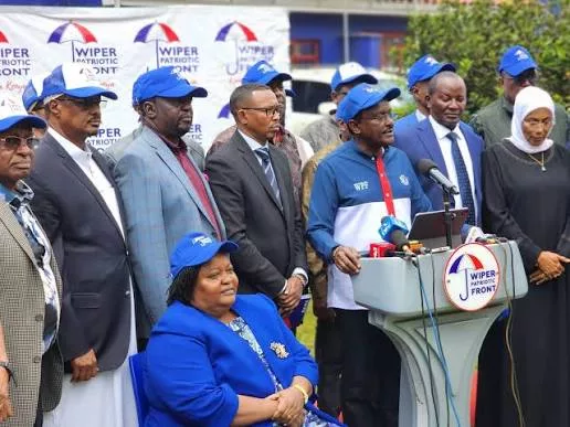 Wiper officials led by party leader Kalonzo Musyoka at a past event/HANDOUT