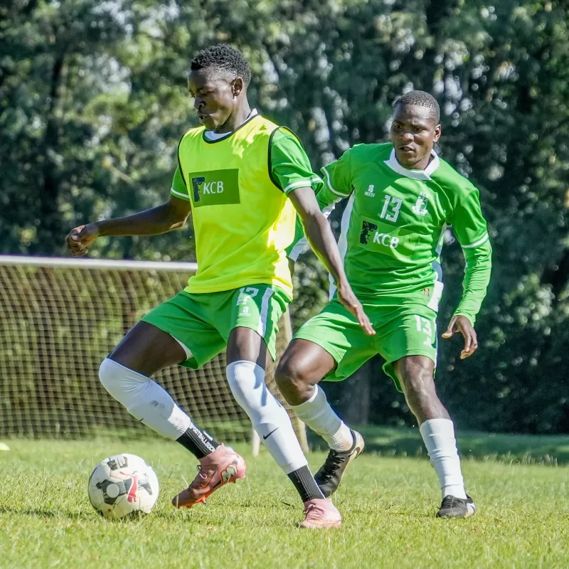 KCB players during a training session
