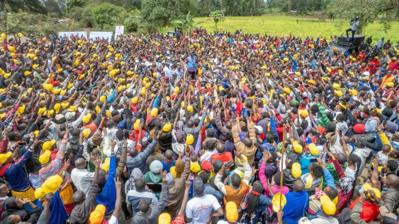 President William Ruto address residents of Kajiado on September 3, 2026/PCS