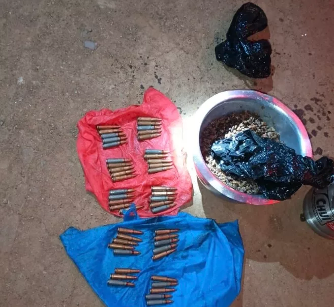 Police recover 48 AK-47 rounds hidden in meat on bus