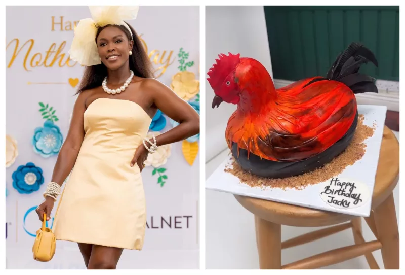 Fans React to Jacky Vike's Unique Roast Chicken Birthday Cake Design