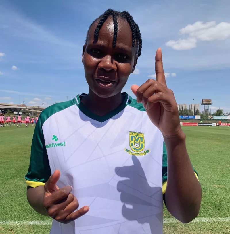 Mathare United Women’s captain Sharon Juma/ CHARLENE MALWA
