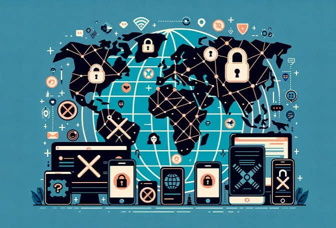 Internet shutdown illustration