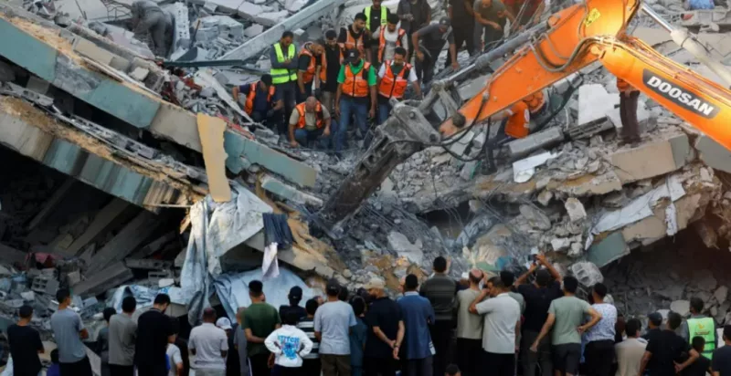 At least 12 killed after war-damaged Gaza building collapses