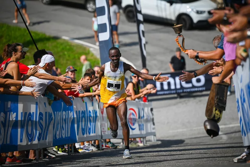 Philemon Kiriago in action during a past race