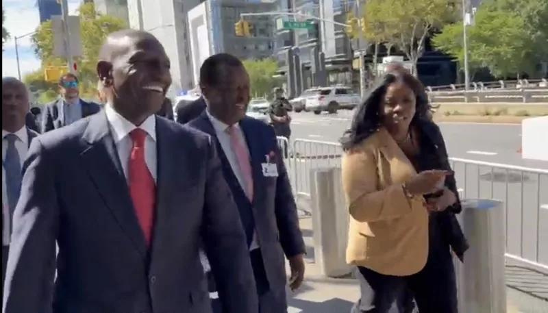 Nigerian woman stops Ruto in New York, heaps praises