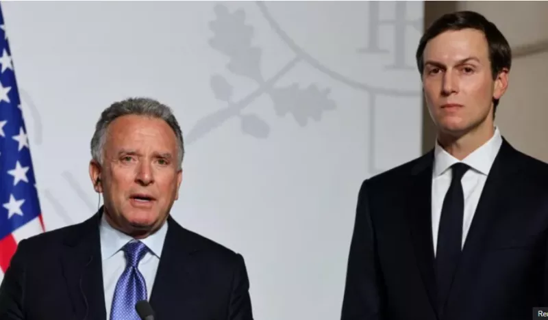 Steve Witkoff (left) and Jared Kushner