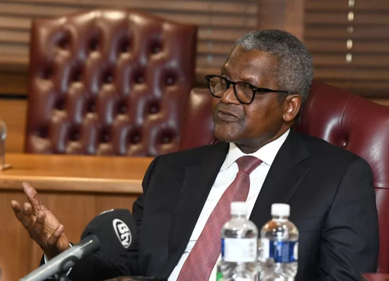 Aliko Dangote speaks during a meeting with Botswana President Duma Boko on Thursday, September 3, 2026. /DUMA BOKO/X