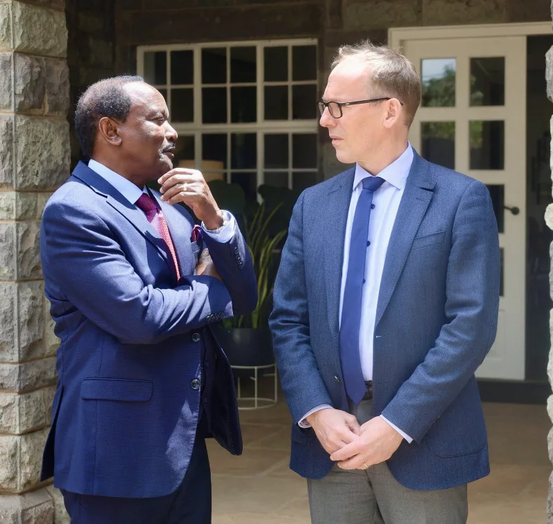 Kalonzo Musyoka in talks with British High Commissioner to Kenya Matt Baugh on September 2, 2026/COURTESY