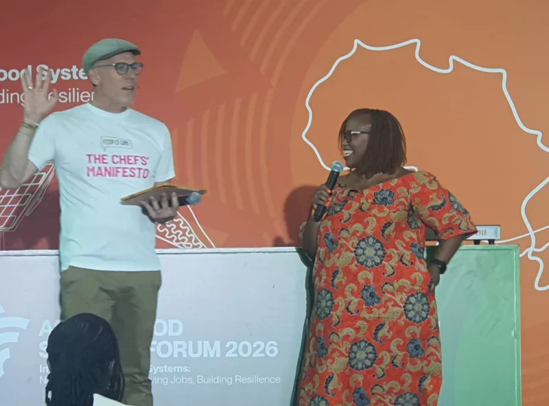 Food4Education (F4E) official Nelisa Ngqulana during a side event at Africa Food System Fourm 2026/Gilbert Koech
