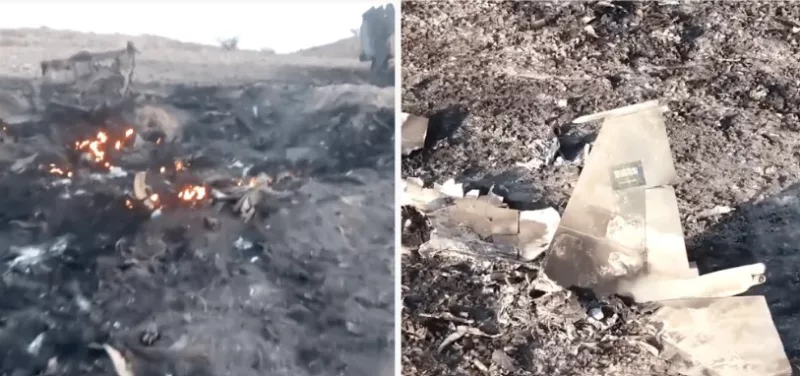 Verified video shows wreckage of Saudi fighter jet shot down over Yemen