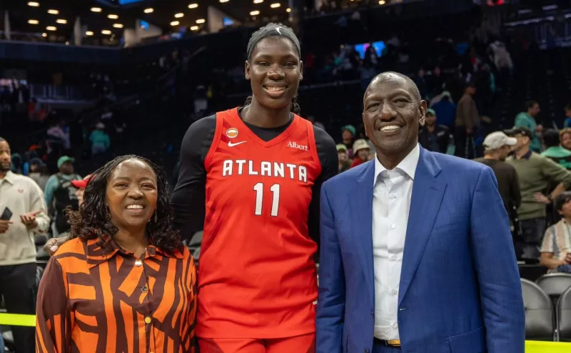 Ruto and 1st Lady Racheal Meet Kenyan WNBA Star