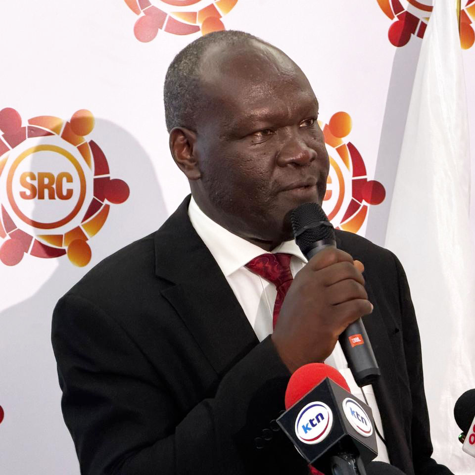 SRC chairperson Sammy Chepkwony during the briefing on the upcoming productivity conference, May 26 2026.