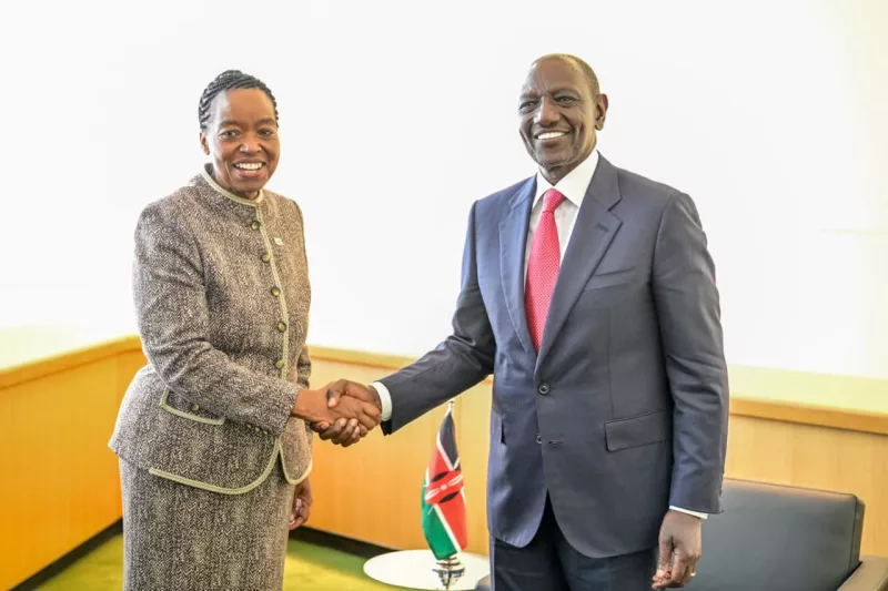 [PHOTOS] Ruto meets UNODC chief Monica Juma at UN HQ