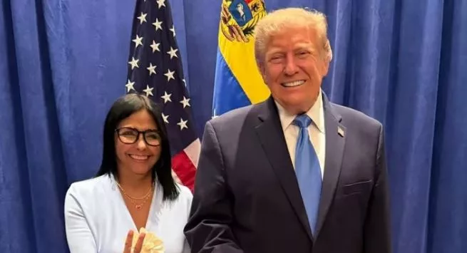 Trump meets US-backed Venezuelan president