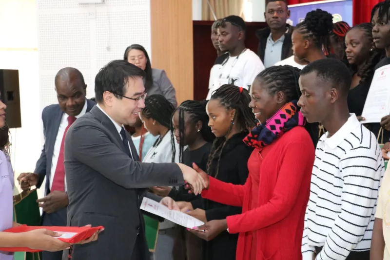 The second cohort of University of Nairobi students heading to China during the flagging off ceremony at the Confucius Institute, Nairobi Sept 2, 2026.